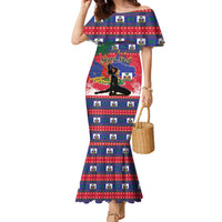 Personalized Ayiti Jwaye Nwel Family Matching Mermaid Dress and Hawaiian Shirt Haiti Merry Christmas - Wonder Print Shop