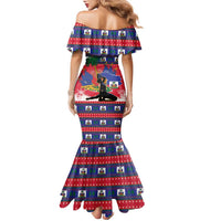 Personalized Ayiti Jwaye Nwel Family Matching Mermaid Dress and Hawaiian Shirt Haiti Merry Christmas - Wonder Print Shop