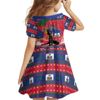 Personalized Ayiti Jwaye Nwel Family Matching Off The Shoulder Long Sleeve Dress and Hawaiian Shirt Haiti Merry Christmas - Wonder Print Shop
