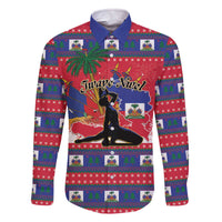 Personalized Ayiti Jwaye Nwel Family Matching Off The Shoulder Long Sleeve Dress and Hawaiian Shirt Haiti Merry Christmas - Wonder Print Shop