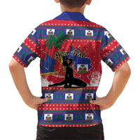 Personalized Ayiti Jwaye Nwel Family Matching Off Shoulder Maxi Dress and Hawaiian Shirt Haiti Merry Christmas - Wonder Print Shop