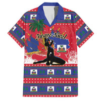 Personalized Ayiti Jwaye Nwel Family Matching Off Shoulder Maxi Dress and Hawaiian Shirt Haiti Merry Christmas - Wonder Print Shop