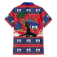 Personalized Ayiti Jwaye Nwel Family Matching Off Shoulder Maxi Dress and Hawaiian Shirt Haiti Merry Christmas - Wonder Print Shop
