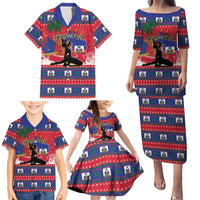 Personalized Ayiti Jwaye Nwel Family Matching Puletasi and Hawaiian Shirt Haiti Merry Christmas - Wonder Print Shop