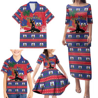 Personalized Ayiti Jwaye Nwel Family Matching Puletasi and Hawaiian Shirt Haiti Merry Christmas - Wonder Print Shop