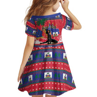 Personalized Ayiti Jwaye Nwel Family Matching Short Sleeve Bodycon Dress and Hawaiian Shirt Haiti Merry Christmas - Wonder Print Shop