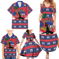 Personalized Ayiti Jwaye Nwel Family Matching Summer Maxi Dress and Hawaiian Shirt Haiti Merry Christmas - Wonder Print Shop