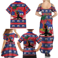 Personalized Ayiti Jwaye Nwel Family Matching Summer Maxi Dress and Hawaiian Shirt Haiti Merry Christmas - Wonder Print Shop