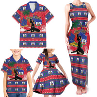 Personalized Ayiti Jwaye Nwel Family Matching Tank Maxi Dress and Hawaiian Shirt Haiti Merry Christmas - Wonder Print Shop