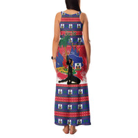 Personalized Ayiti Jwaye Nwel Family Matching Tank Maxi Dress and Hawaiian Shirt Haiti Merry Christmas - Wonder Print Shop