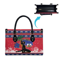 Ayiti Jwaye Nwel Leather Bag Haiti Merry Christmas - Wonder Print Shop