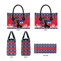 Ayiti Jwaye Nwel Leather Bag Haiti Merry Christmas - Wonder Print Shop