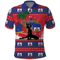 Personalized Ayiti Jwaye Nwel Polo Shirt Haiti Merry Christmas - Wonder Print Shop