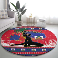Ayiti Jwaye Nwel Round Carpet Haiti Merry Christmas - Wonder Print Shop