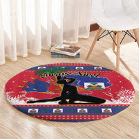 Ayiti Jwaye Nwel Round Carpet Haiti Merry Christmas - Wonder Print Shop