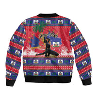 Personalized Ayiti Jwaye Nwel Sleeve Zip Bomber Jacket Haiti Merry Christmas - Wonder Print Shop