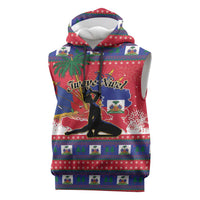 Personalized Ayiti Jwaye Nwel Sleeveless Hoodie Haiti Merry Christmas - Wonder Print Shop