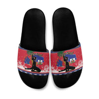 Ayiti Jwaye Nwel Slide Sandals Haiti Merry Christmas - Wonder Print Shop