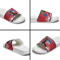 Ayiti Jwaye Nwel Slide Sandals Haiti Merry Christmas - Wonder Print Shop