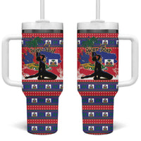 Personalized Ayiti Jwaye Nwel Tumbler With Handle Haiti Merry Christmas - Wonder Print Shop