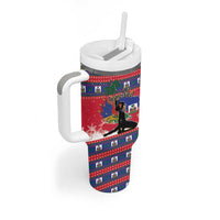Personalized Ayiti Jwaye Nwel Tumbler With Handle Haiti Merry Christmas - Wonder Print Shop