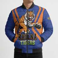 Custom Khulna Cricket Tigers Bomber Puffer Jacket Ready to Roar - Wonder Print Shop