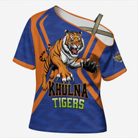 Custom Khulna Cricket Tigers Cross Shoulder Shirt Ready to Roar - Wonder Print Shop