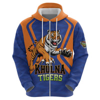 Custom Khulna Cricket Tigers Zip Hoodie Ready to Roar - Wonder Print Shop