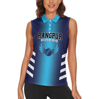 Custom Rangpur Cricket Riders Women Sleeveless Polo Shirt Joyer Lorai - Wonder Print Shop