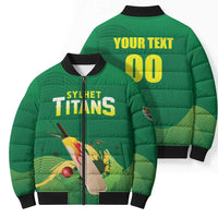 Custom Sylhet Cricket Titans Bomber Puffer Jacket Rise Of Titans - Wonder Print Shop