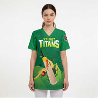 Custom Sylhet Cricket Titans Scrub Top Rise Of Titans - Wonder Print Shop