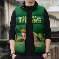 Custom Sylhet Cricket Titans Sleeveless Puffer Jacket Rise Of Titans - Wonder Print Shop