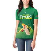 Custom Sylhet Cricket Titans Women Polo Shirt Rise Of Titans - Wonder Print Shop