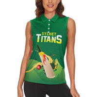 Custom Sylhet Cricket Titans Women Sleeveless Polo Shirt Rise Of Titans - Wonder Print Shop