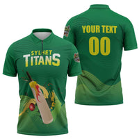 Custom Sylhet Cricket Titans Zipper Polo Shirt Rise Of Titans - Wonder Print Shop