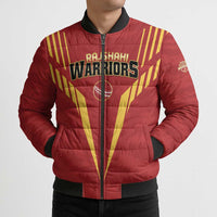 Custom Rajshahi Cricket Warriors Bomber Puffer Jacket Keep Shining - Wonder Print Shop