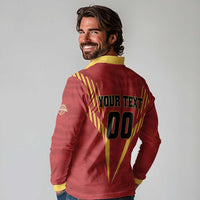 Custom Rajshahi Cricket Warriors Long Sleeve Polo Shirt Keep Shining - Wonder Print Shop