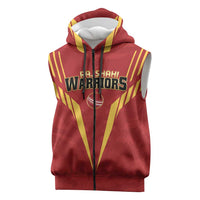 Custom Rajshahi Cricket Warriors Sleeveless Zip Hoodie Keep Shining - Wonder Print Shop