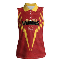 Custom Rajshahi Cricket Warriors Women Sleeveless Polo Shirt Keep Shining - Wonder Print Shop
