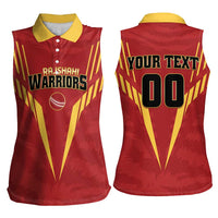 Custom Rajshahi Cricket Warriors Women Sleeveless Polo Shirt Keep Shining - Wonder Print Shop
