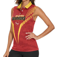 Custom Rajshahi Cricket Warriors Women Sleeveless Polo Shirt Keep Shining - Wonder Print Shop