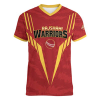 Custom Rajshahi Cricket Warriors Women V-Neck T-Shirt Keep Shining - Wonder Print Shop