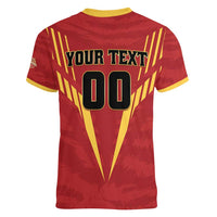 Custom Rajshahi Cricket Warriors Women V-Neck T-Shirt Keep Shining - Wonder Print Shop