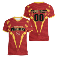 Custom Rajshahi Cricket Warriors Women V-Neck T-Shirt Keep Shining - Wonder Print Shop