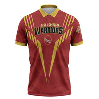 Custom Rajshahi Cricket Warriors Zipper Polo Shirt Keep Shining - Wonder Print Shop