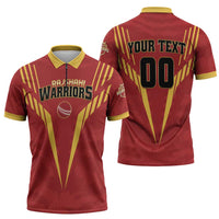 Custom Rajshahi Cricket Warriors Zipper Polo Shirt Keep Shining - Wonder Print Shop