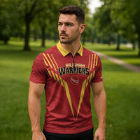 Custom Rajshahi Cricket Warriors Zipper Polo Shirt Keep Shining - Wonder Print Shop