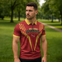 Custom Rajshahi Cricket Warriors Zipper Polo Shirt Keep Shining - Wonder Print Shop