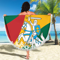 Lithuania Independence Day Personalized Beach Blanket Lietuva Vytis 106th Anniversary - Wonder Print Shop