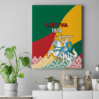 Lithuania Independence Day Personalized Canvas Wall Art Lietuva Vytis 106th Anniversary - Wonder Print Shop